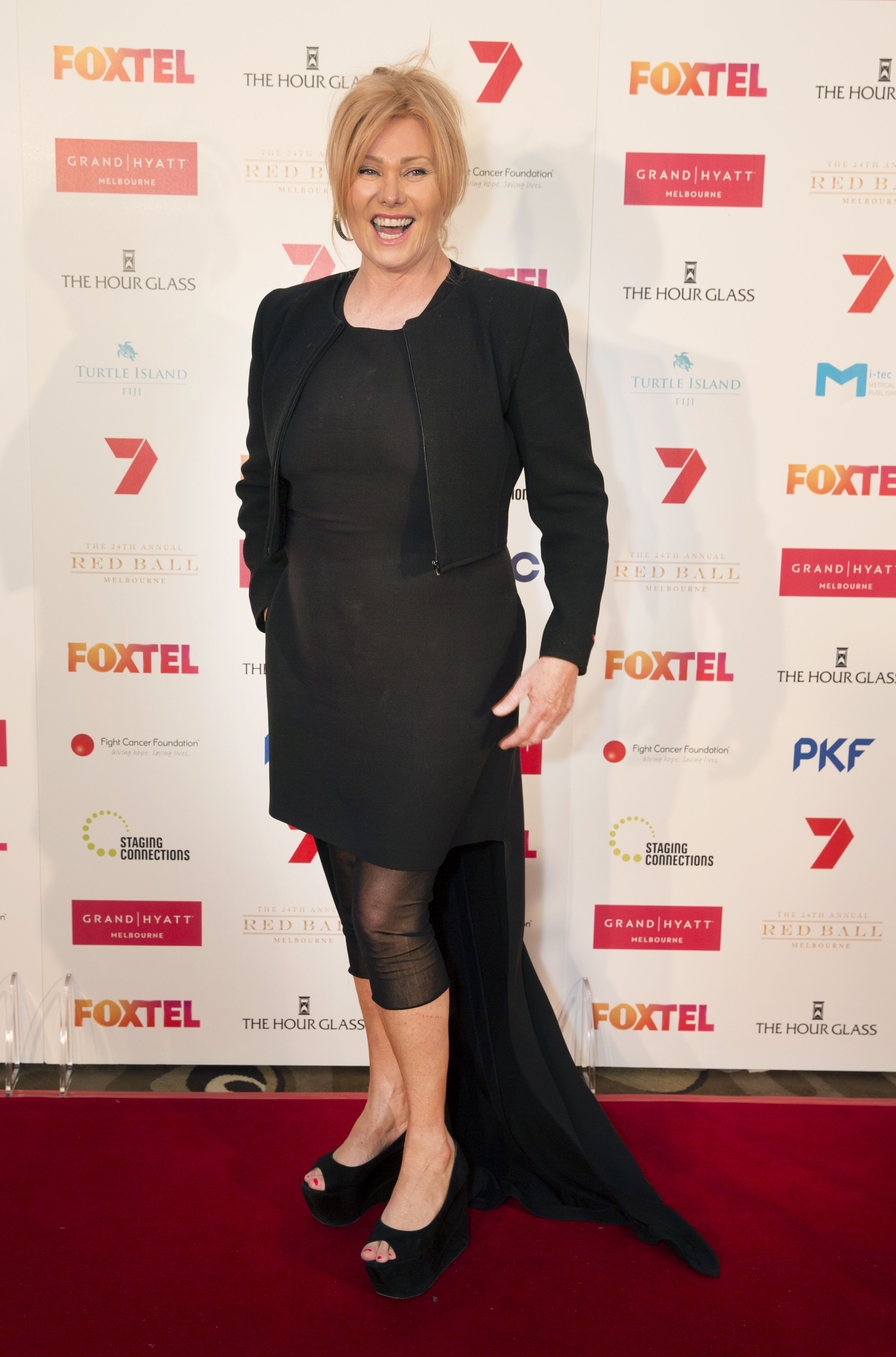 Deborra-lee Furness on the Red Ball Melbourne red carpet at Grand Hyatt Melbourne.