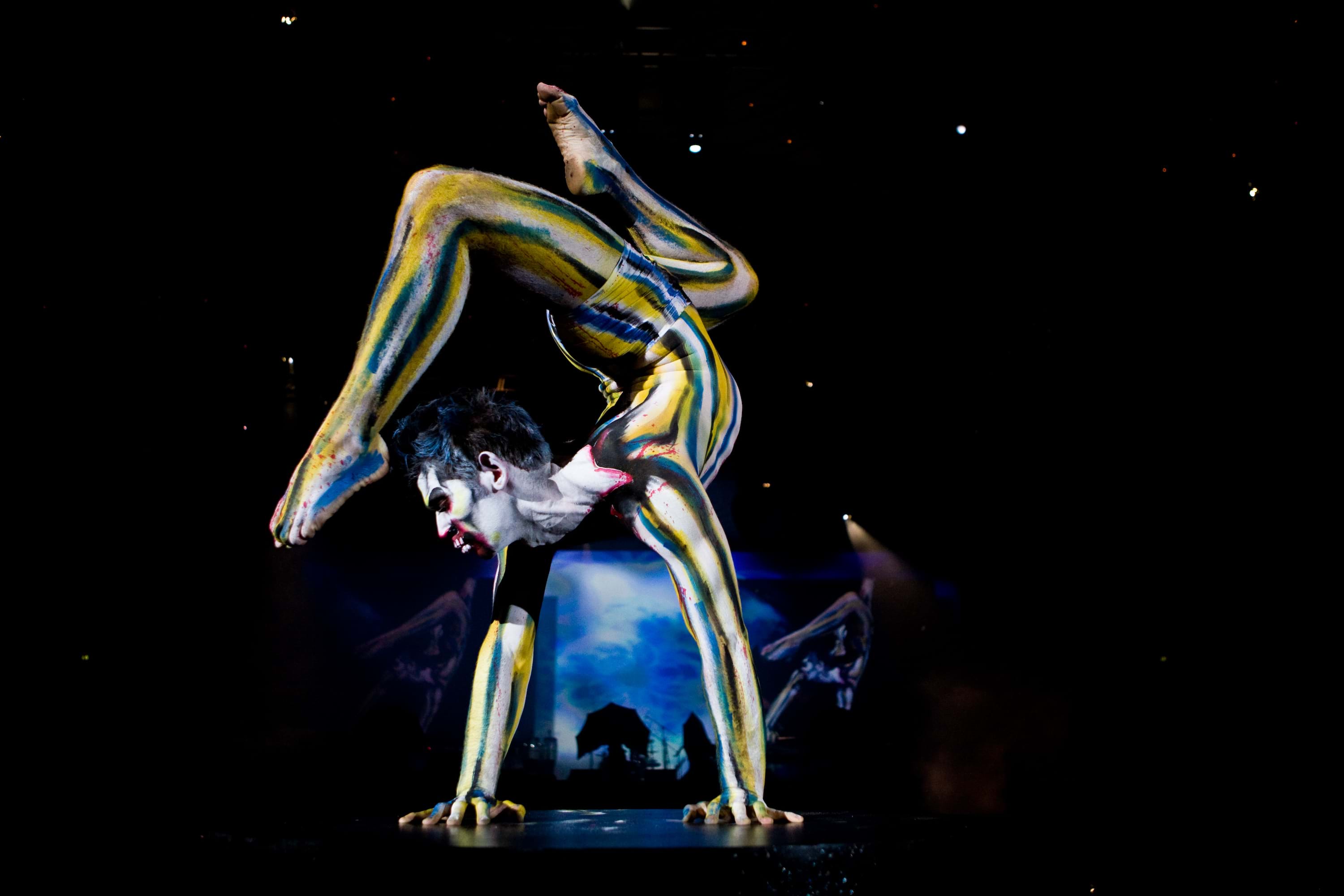 Acrobatic performance at Melbourne event Red Ball for Fight Cancer Foundation.
