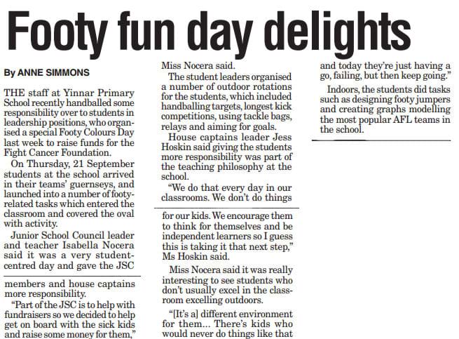 Latrobe Valley Express, 25 September